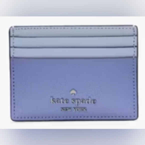 New Kate Spade Lucy Small L Zip Wristlet & Matching Madison Card Case & Earring - Picture 12 of 15